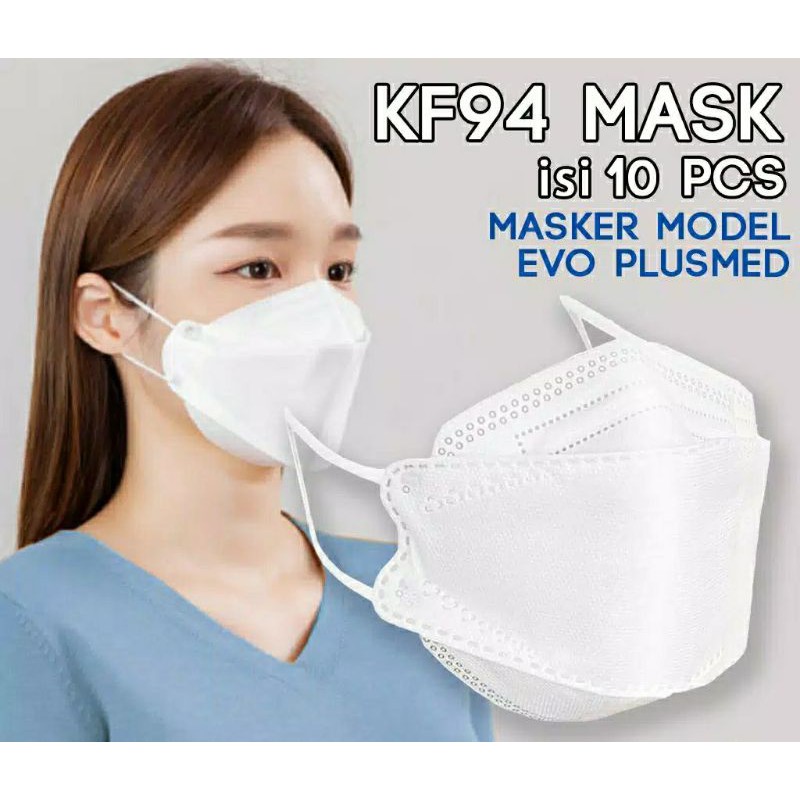 Masker KF94 Korea 4ply 3D Mask KN95 Isi 10 Pcs