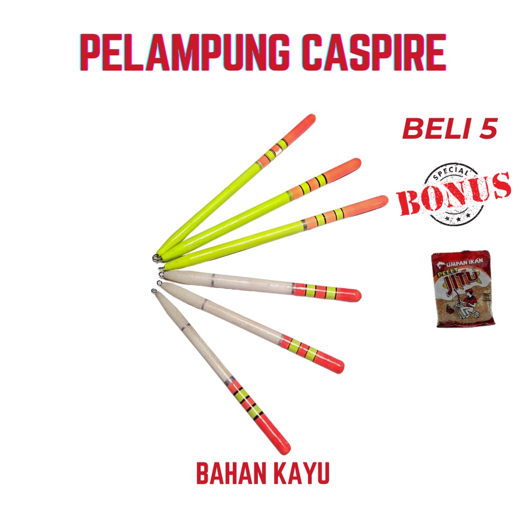 PELAMPUNG/KUMBULAN PANCING IKAN CASPIRE MIRIP EXORI BELI 5 FREE JITU