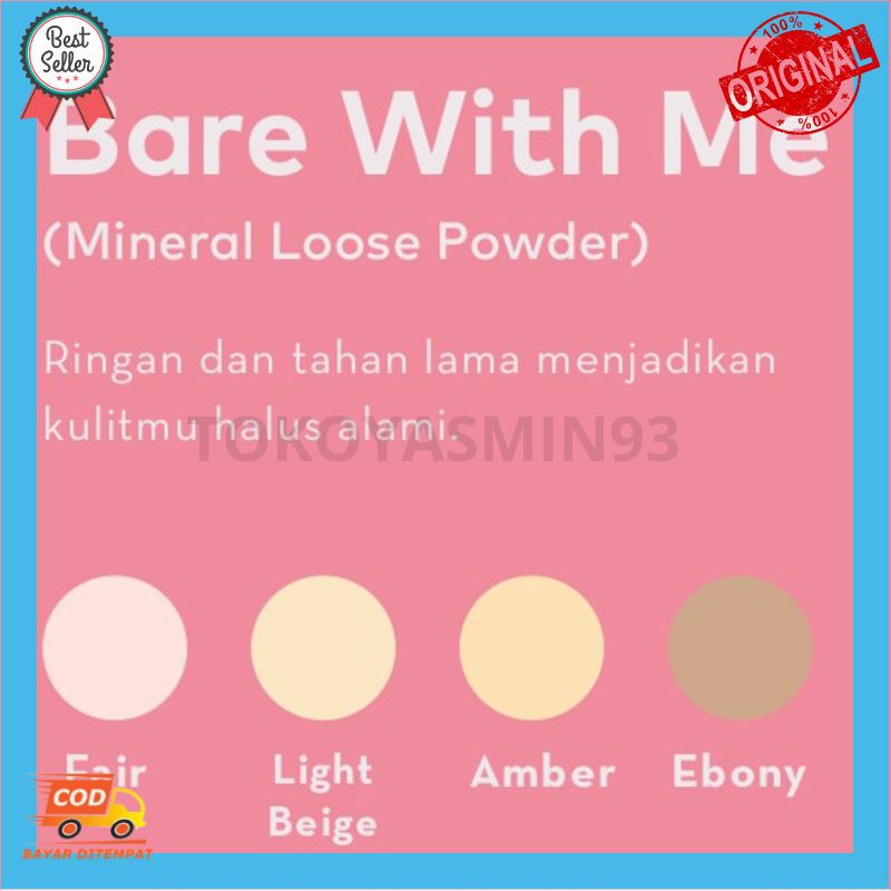 Emina Bare With Me Mineral Loose Powder 8 g Murah ori