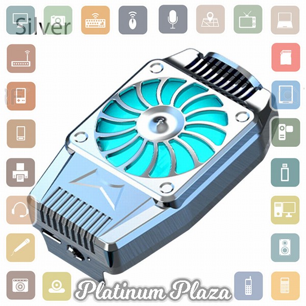 RondaFul Smartphone Cooling Fan Kipas Pendingin Radiator Heat Sink - H-15 - Silver`3QNA10-