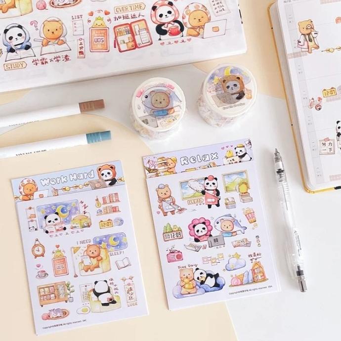 

(BISA COD) EverEin Work Hard & Relax Sticker NEW Kode 1198
