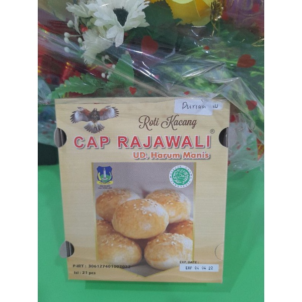 Roti Kacang Rajawali rasa Durian isi 21pcs