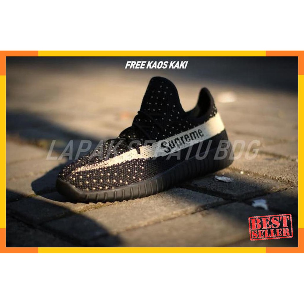 SEPATU CASUAL SNEAKERS PRIA ADIDAS YEEZY BOOST 350 X SUPREME REPLIKA