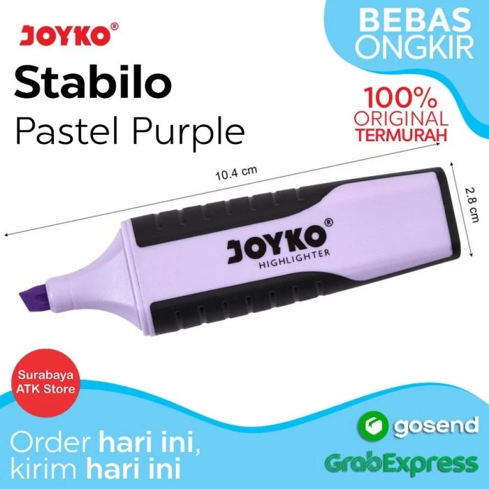 

Highlighter / Stabilo HL-9 / Pastel Purple Color Ungu