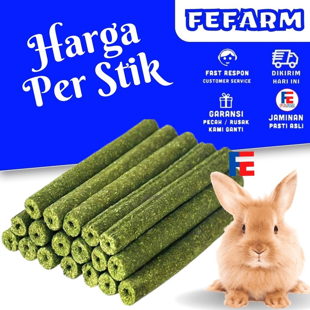 RUMPUT TIMOTHY HAY STICK - Stik Hay Makanan Kelinci Snack Kelinci Camilan Kelinci Timothy Hay SATUAN FEFARM