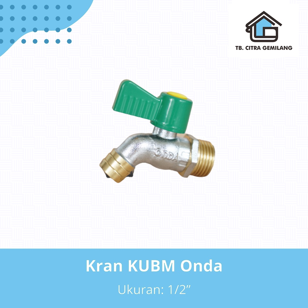 KRAN AIR ONDA / KRAN TAMAN ONDA KUBM 1/2" KUNINGAN
