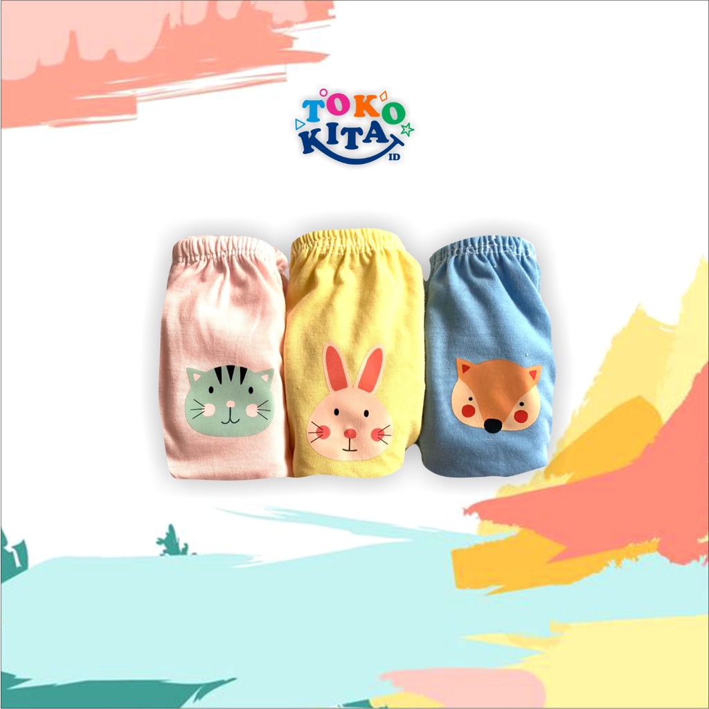 CELANA DALAM ANAK (3 pcs)  CD Laki-laki / Perempuan Animal MURAH