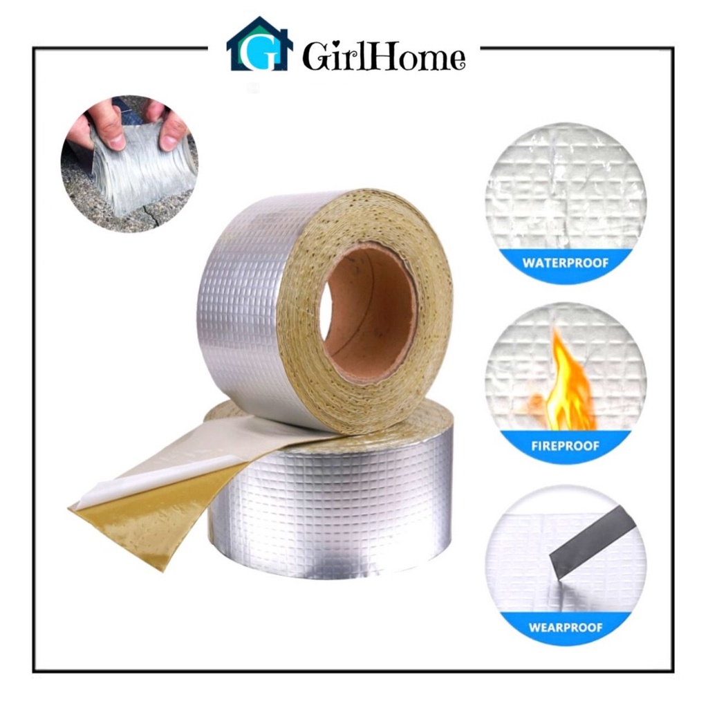 

GH046561 Lakban Anti Bocor Anti Air Tahan Panas Aluminium Foil Asphalt Tambal Atap 5CM