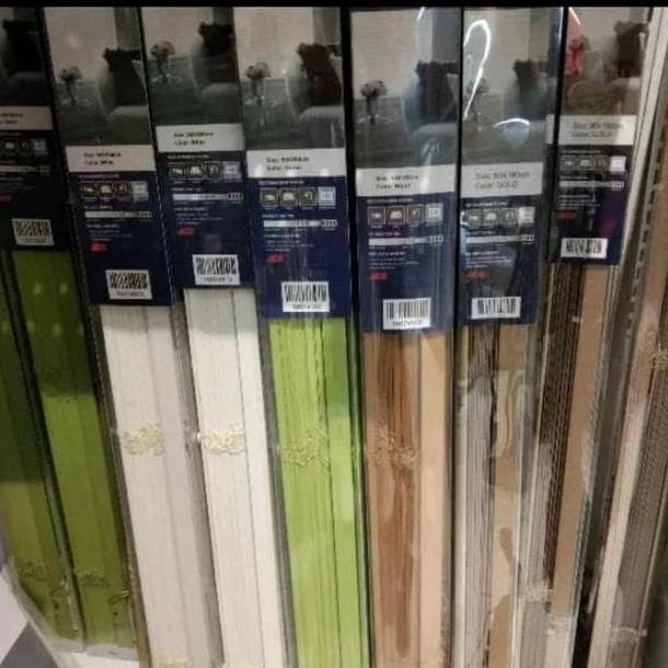 BAGUS Tirai Gorden PVC gulung Indoor Outdoor -Krey Venetian Blind 60