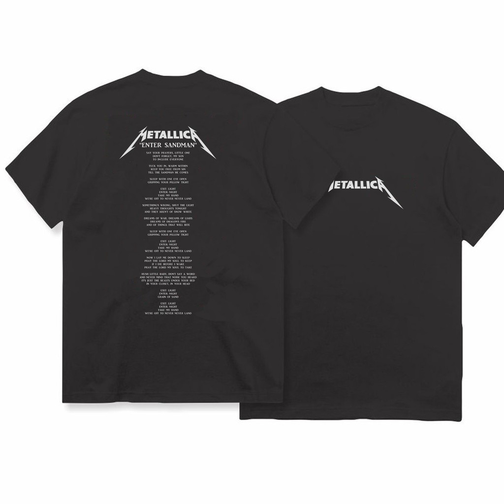 Kaos band kaos musik - metallica enter sandman - unisex
