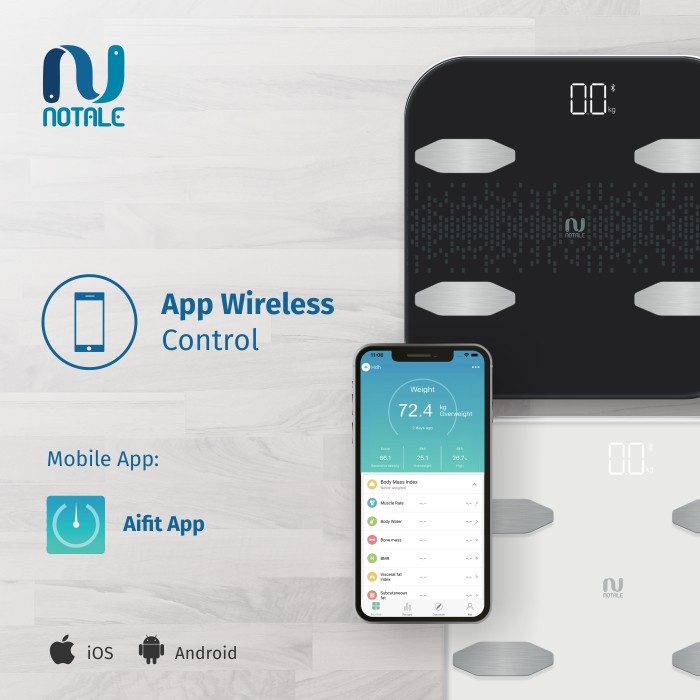 Notale Timbangan Badan Digital Smart Weight Scale with APPS ALT Xiaomi