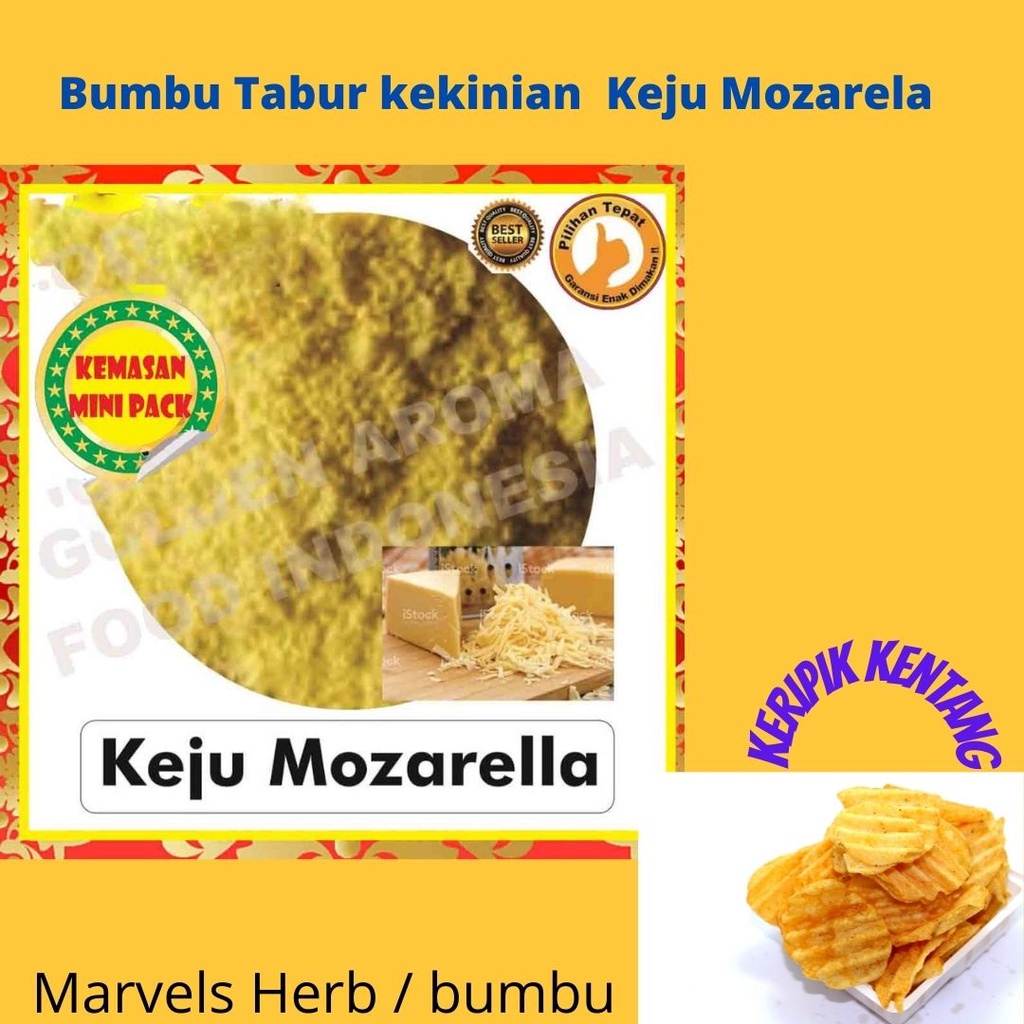 

Bumbu Tabur Rasa Keju Mozarella 50 Gr Bubuk Tabur Keju Mozarella Powder Aneka Bumbu Seasoning