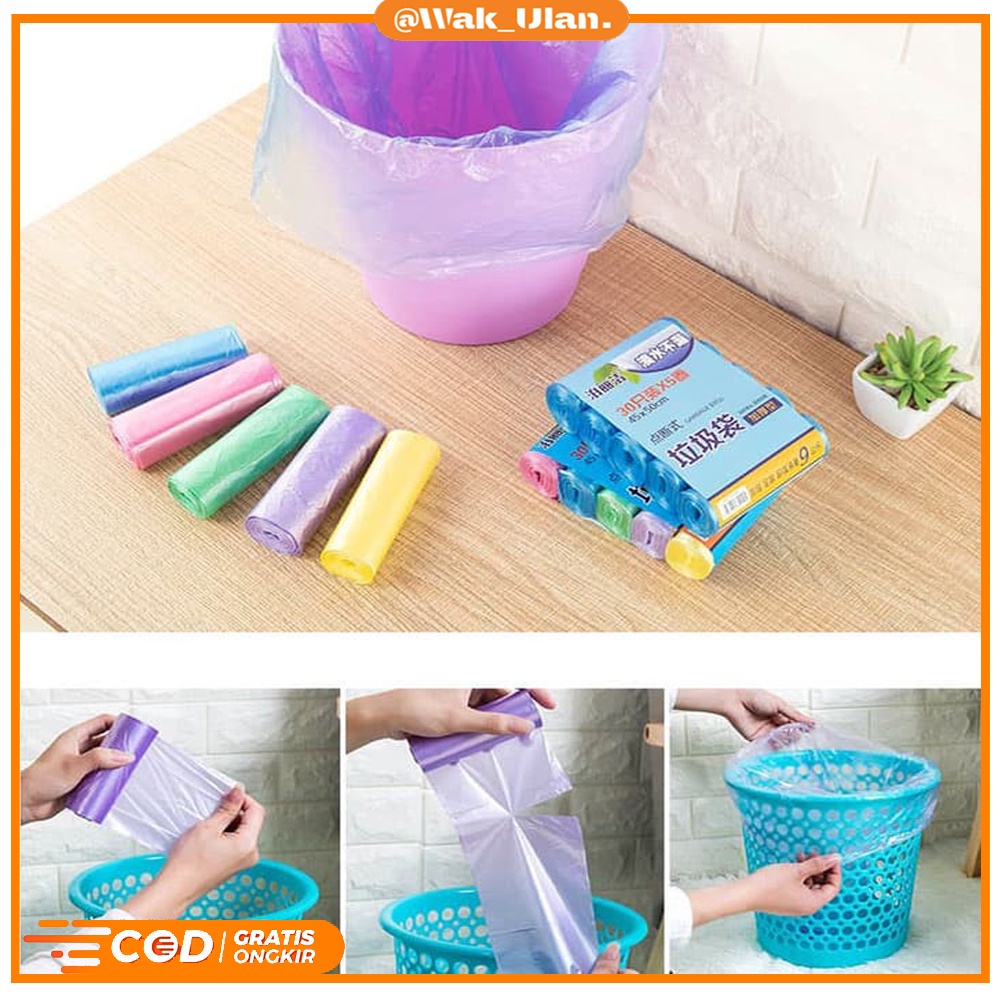 KANTONG PLASTIK SAMPAH 45X50CM ISI 20 PCS KANTONG PLASTIK PER ROLL ATAU GULUNG