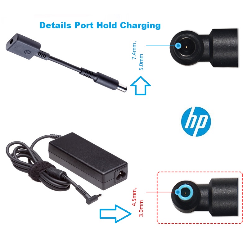 Adaptor Charger Laptop HP Smart AC Adaptor 65W 90W Genuine Original