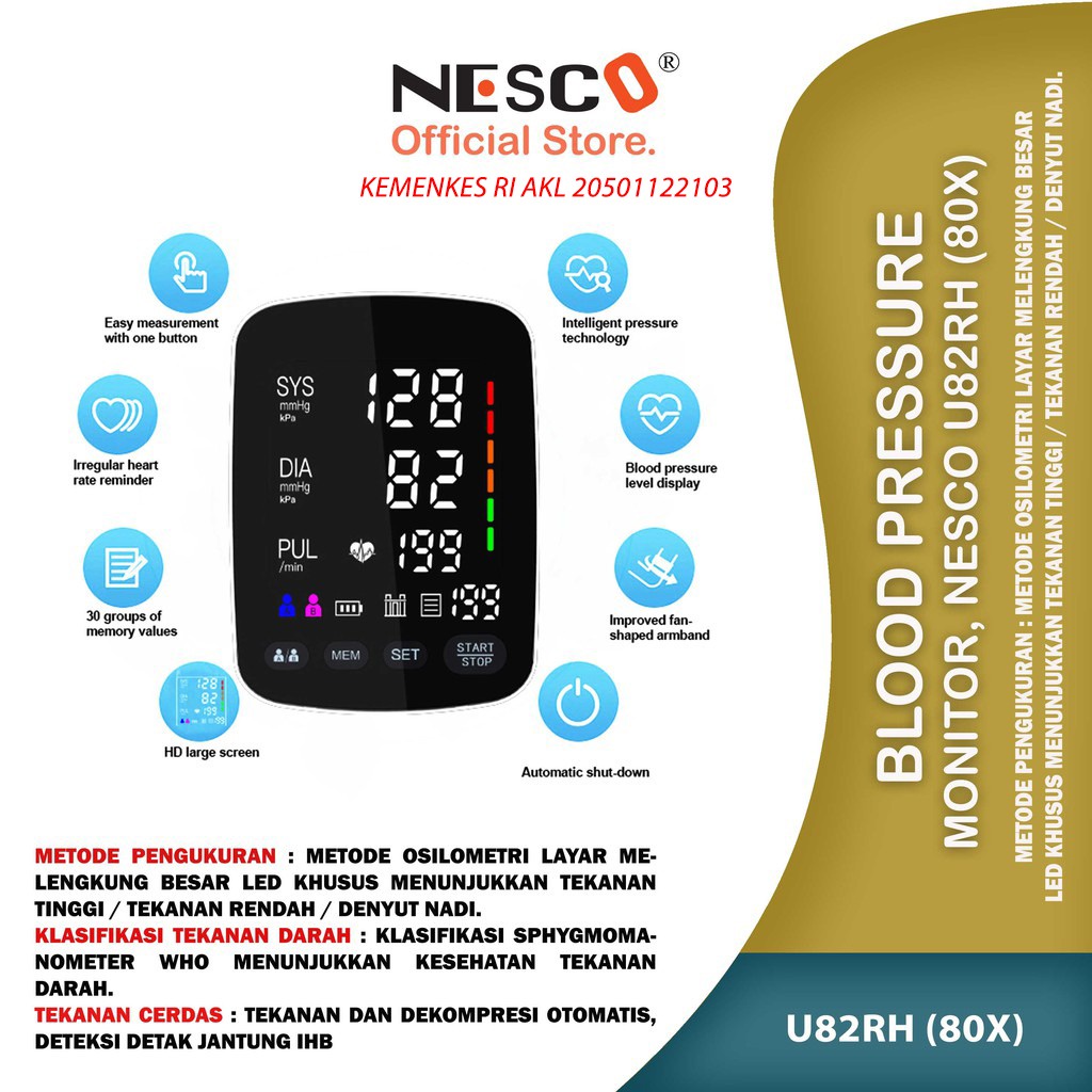 TENSI METER DIGITAL - NESCO U82RH (80X)