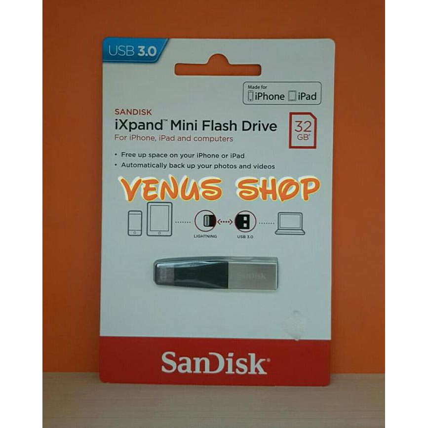 Sandisk Ixpand Mini 32Gb Usb 3.0 / Mini Ixpand 32 Gb For Ipad -Iphone