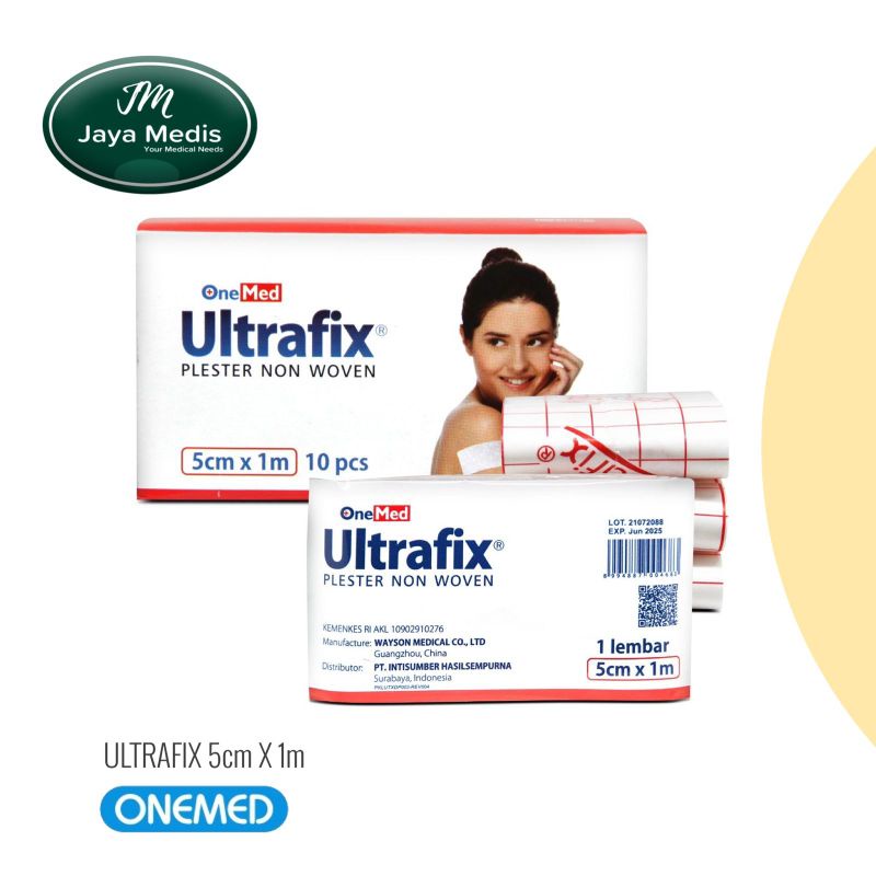Plester Penutup Luka - Ultrafix Onemed - Size 5cm × 1m
