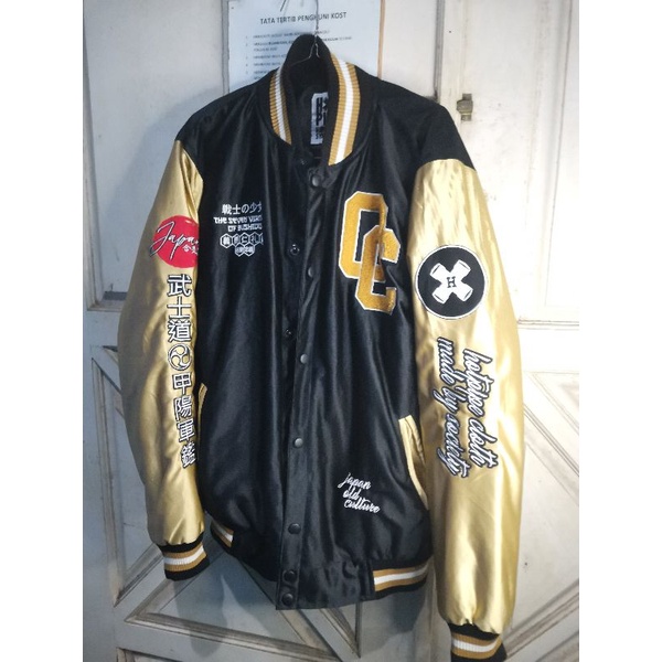 VARSITY JACKET - OLD CULTURE KOYO GUNKAN JAPAN BLACK GOLD PARAGON