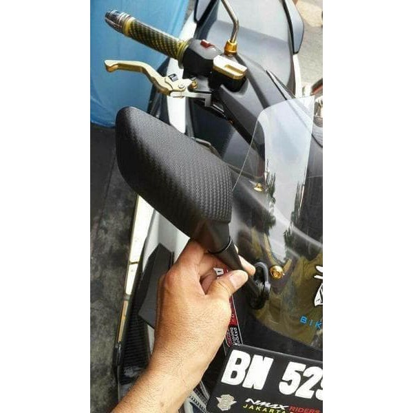 modifikasi n-max Kaca spion Motor Spion motor Spion nmax Kaca cembung spion carbon termurah