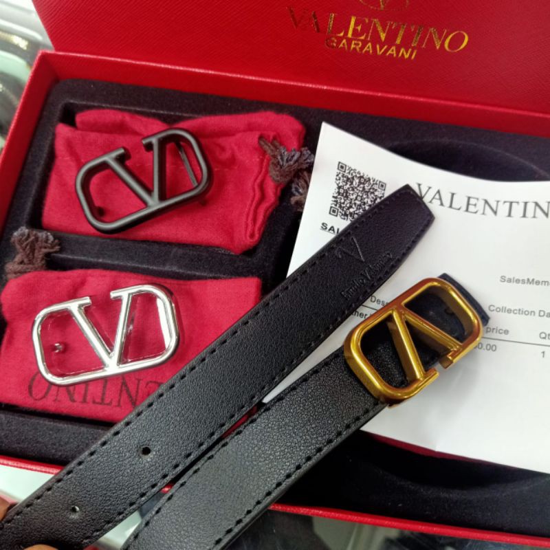 ikat pinggang valentino cantol 3 kepala belt wanita premium impor