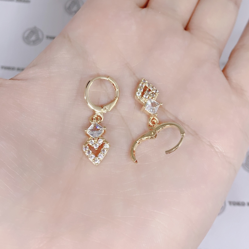 Anting Xuping Gold Perhiasan Fashion Wanita Model Clip lapis Warna Emas *33