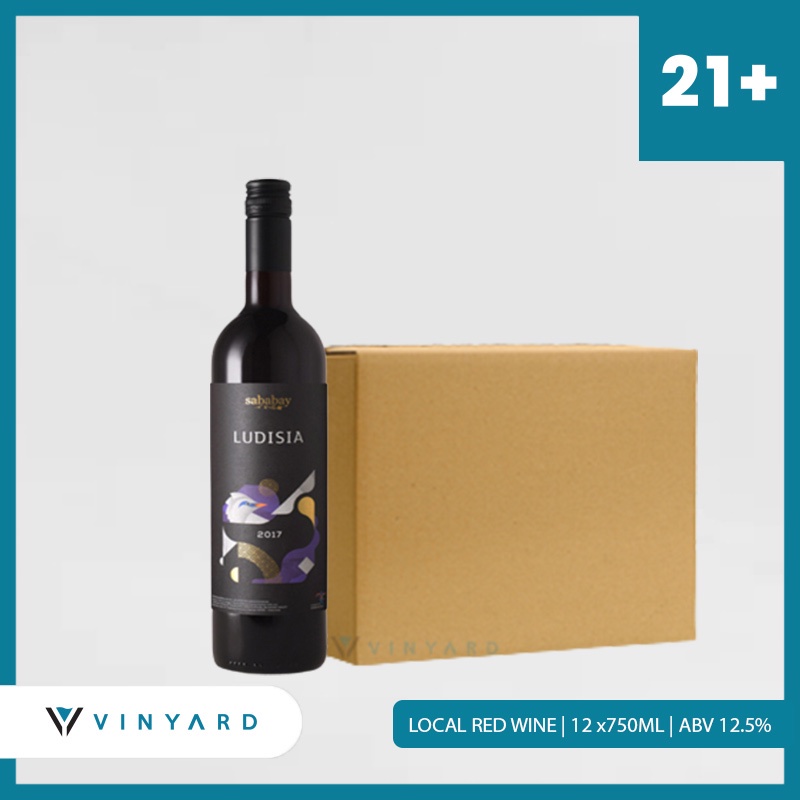 Promo 1 karton (12PCS) / dus wine lokal Sababay Ludisia ( Original &amp; Resmi By Vinyard )