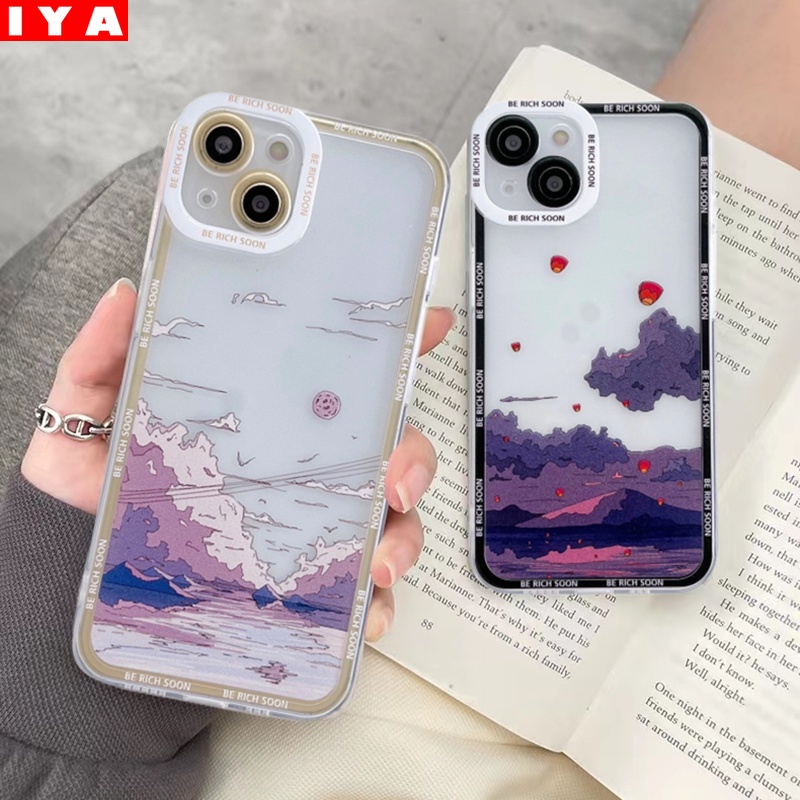 Soft Case TPU Motif Lukisan Mata Malaikat Untuk iPhone 13 13Pro Max 6 6s 7 8 X XR XS Max 7 8 Plus SE 2020 iPhone12 11 Pro Max