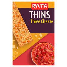 

RYVITA THINS THREE CHEESE FLATBREADS 125GR