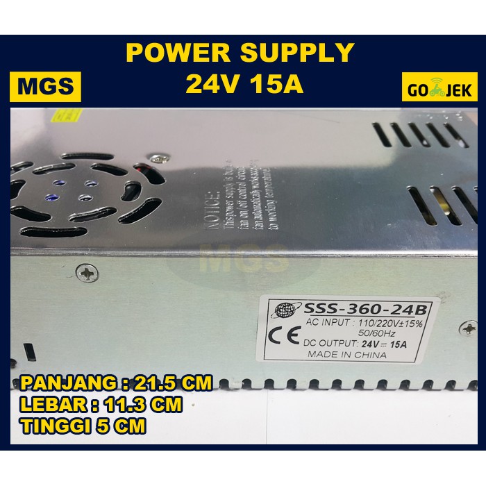 Power Supply 24v 15a Kualitas B