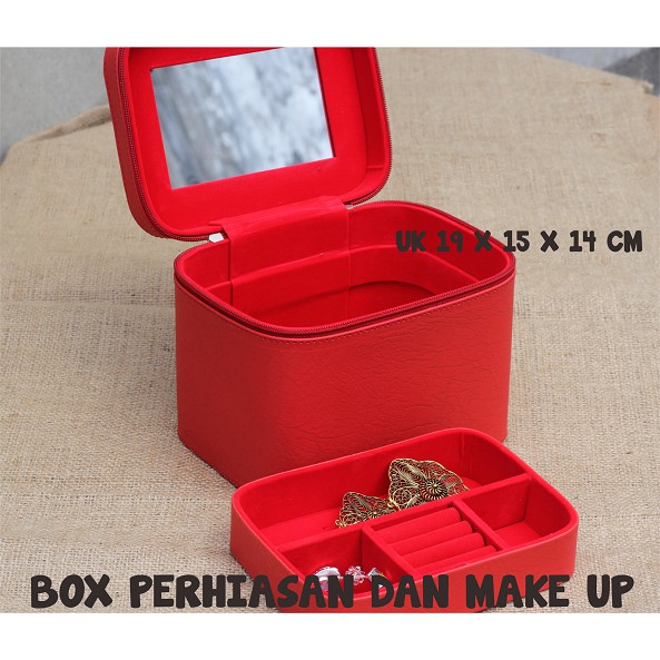 BEAUTY CASE MIX JEWELRY / TAS TEMPAT MAKE UP KOTAK KOSMETIK STORAGE BOX ORGANIZER BAG FULL COLOR