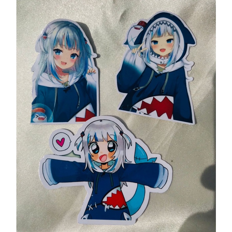 

Stiker Gawr Gura Hololive Character Kawaii Sticker