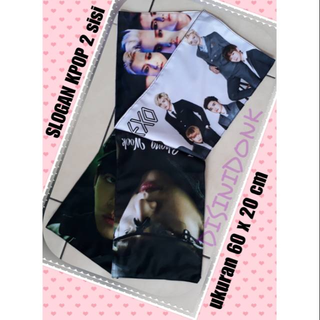 CUSTOM FABRIC SLOGAN KPOP HANDBANNER