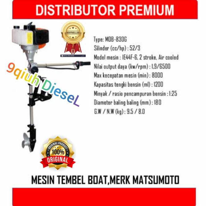 Mesin Tempel Outboard 3Hp Matsumoto.