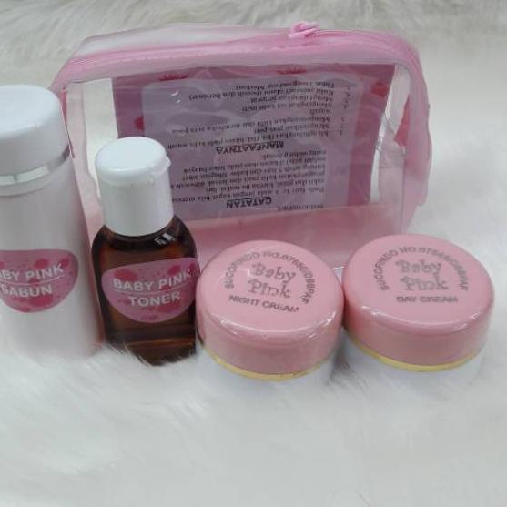 ↱ PAKET CREAM PEMUTIH WAJAH BABY PINK 15gr キ