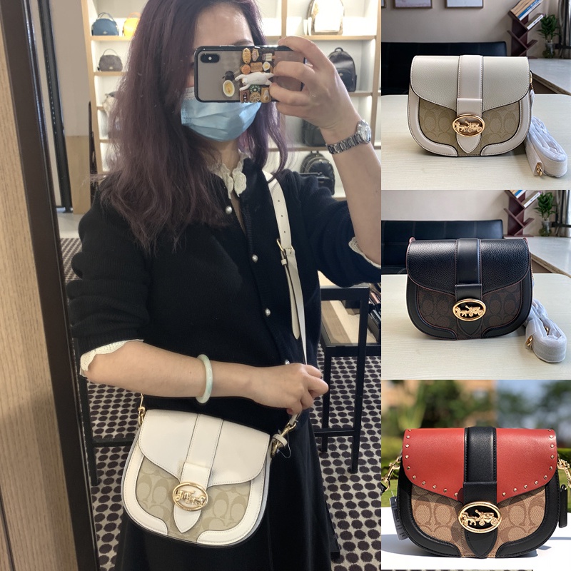 COACH c2806 fashion baru all-match tas wanita impor/tas bahu/tas selempang/tas persegi kecil