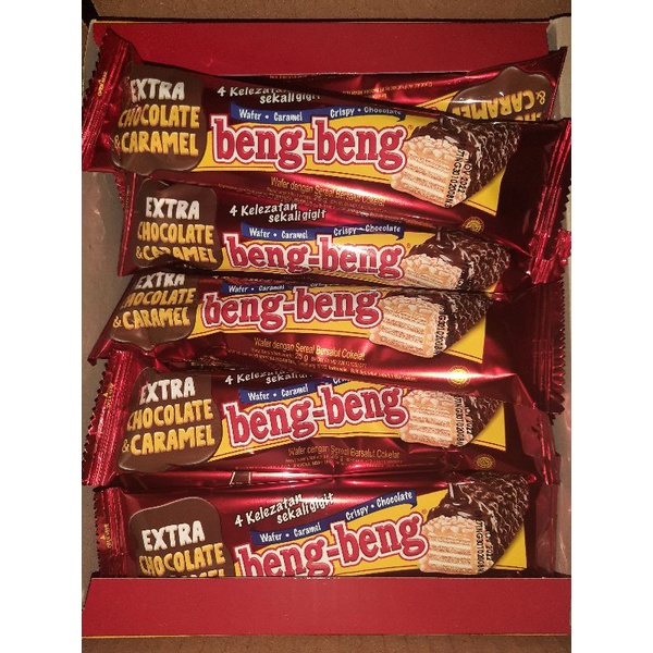 

Beng-beng Extra Chocolate Caramel 1 box isi 17
