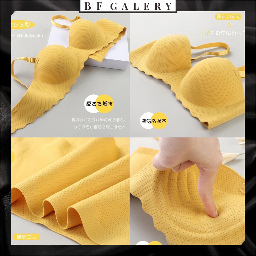 BFU003 Push-up Bra BH Import Wanita Bralette Seamless Tanpa Kawat Busa Tebal Polos Simple BISA COD