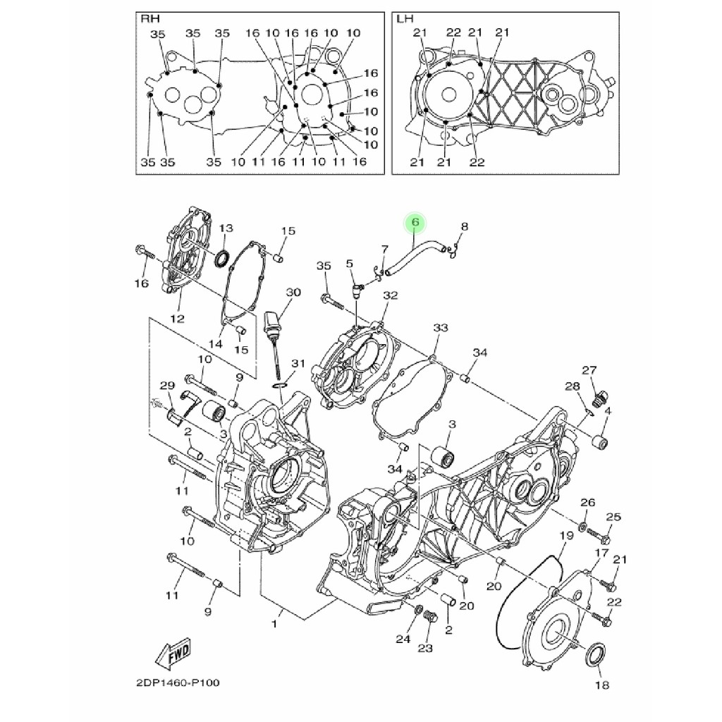 SELANG PENTILASI HAWA UDARA GEARBOX CVT KE BOX FILTER NMAX N MAX LAMA ORIGINAL YGP 2DP-E5373-00