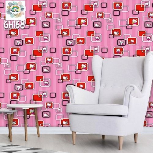Wallpaper Dinding 3d GH Karakter Hellokity 45Cm X 10MRainbow Store Home-GH168