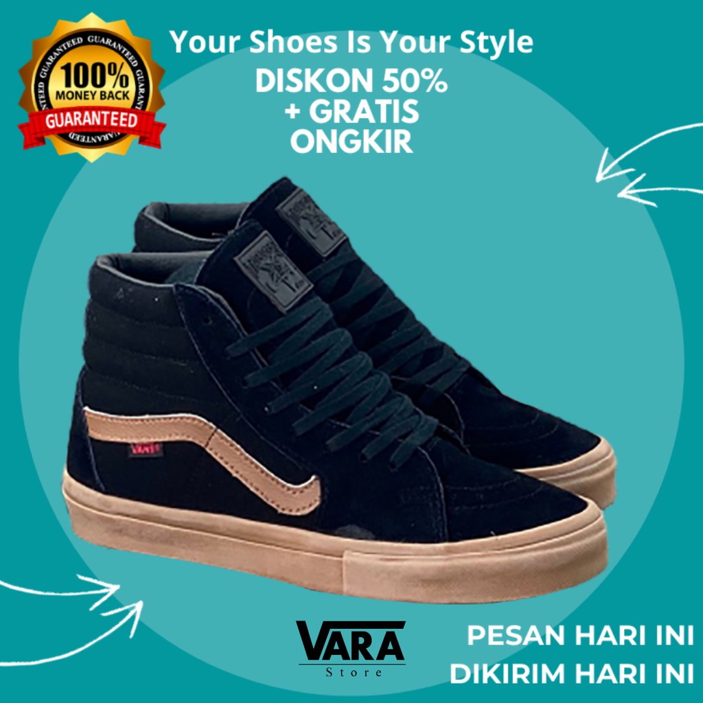 (BISA GRAB) VANS SK8 HIGH THRASHER BLACK GUM WAFFLE ICC / VANS SK8 HI ORIGINAL PREMIUM / SK8 HI