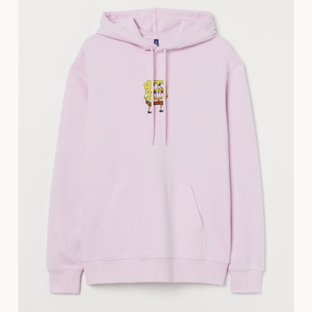 H&m hoodie spongebob pink