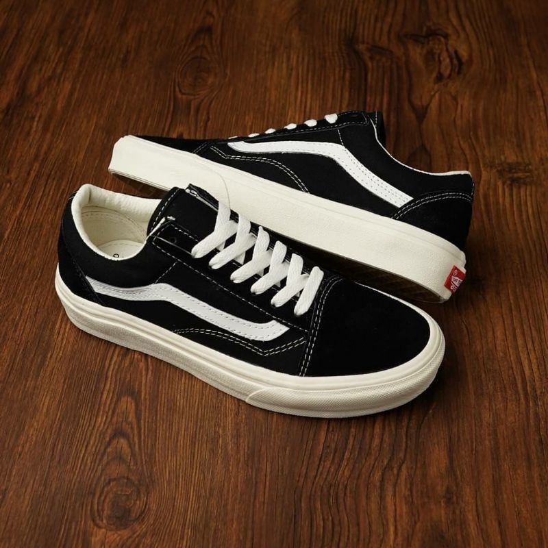 Sepatu VANS OLDSCHOOL OG BLACK WHITE WAFFLE PREMIUM GRADE A