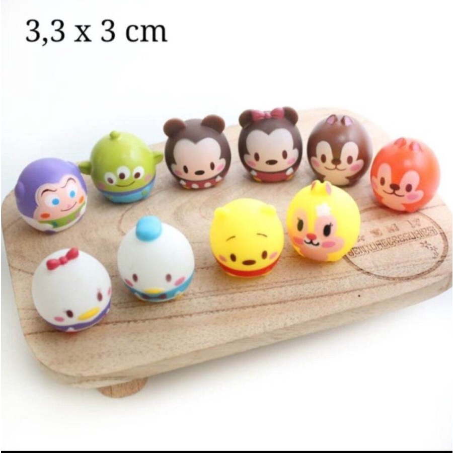 Pajangan/tempat pensil/hiasan kue Figure Tsum-tsum bulat