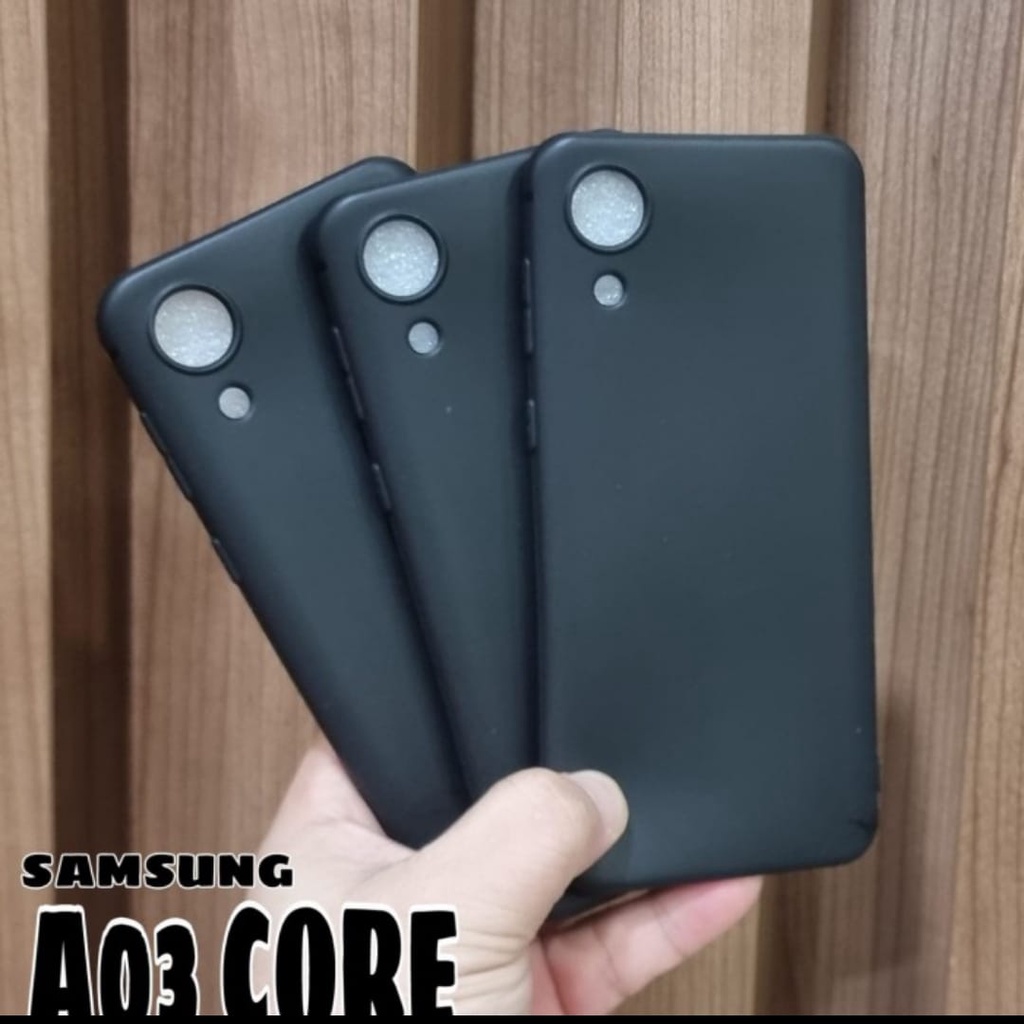 Case SAMSUNG GALAXY A03 CORE Soft Case Black Matte Casing Premium Slim Exellent Cover | Soft Matte |