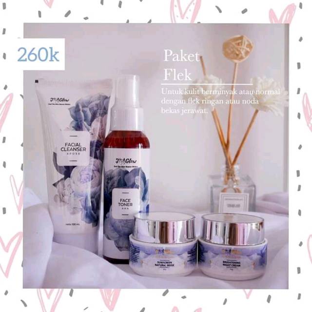 Jglow skincare paket flek