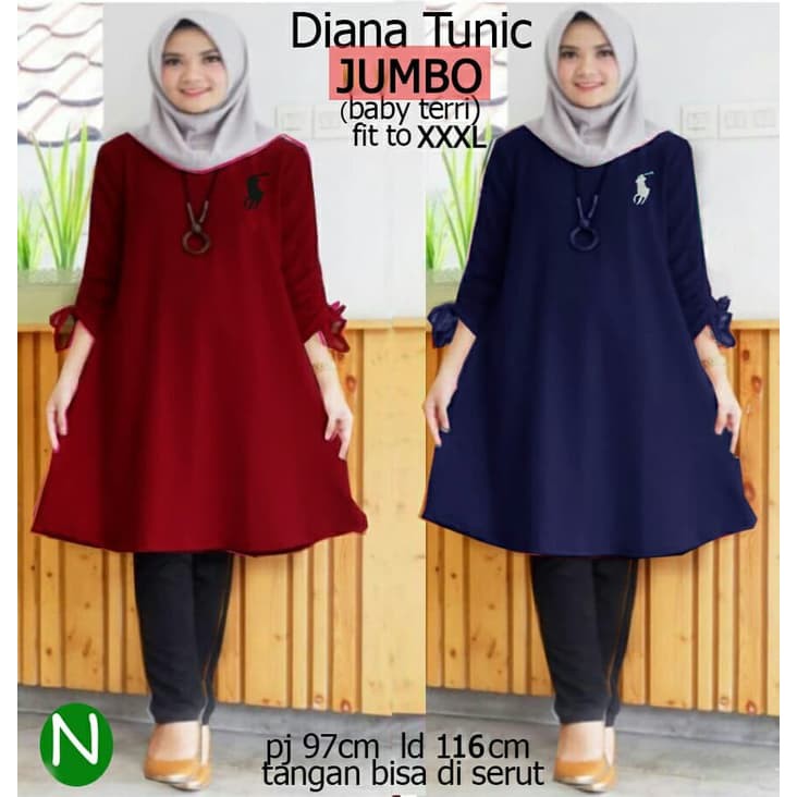 50746 Jumbo Diana Tunik Stellashoppie - Maron