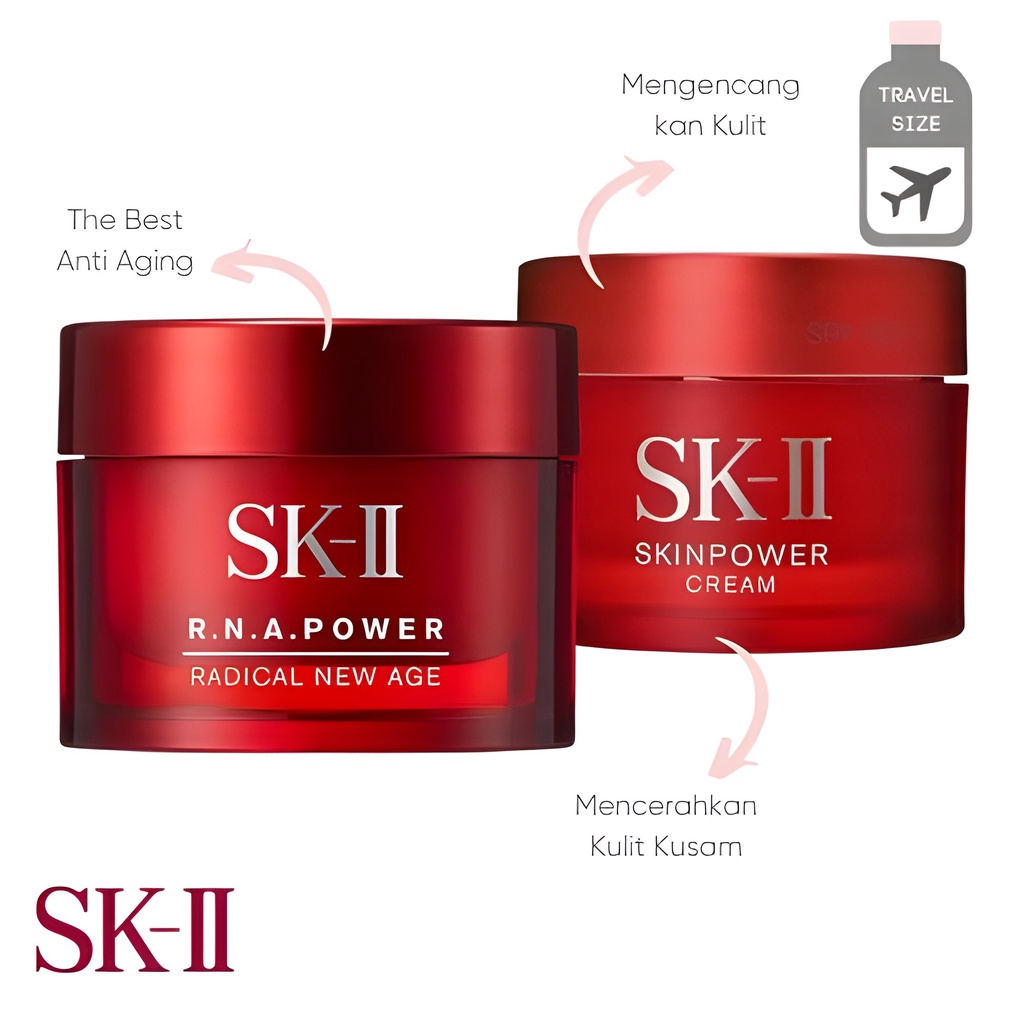 SKII SK-II SK2 RNA POWER RADICAL NEW AGE  Cream 15gram SK2 SKINPOWER CREAM 15gram SK2 skinpower AIRY MILKY LOTION 15gram