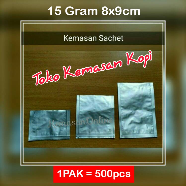 

Kemasan Sachet Foil untuk Kopi, Bawang Merah Goreng, Bumbu Jadi 15gr (8x9cm)