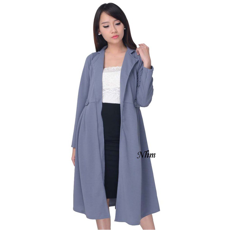 Cardigan Wanita Outer Muslim Lorenzo, Cardigan Tunik, Outwear Murah Nhm