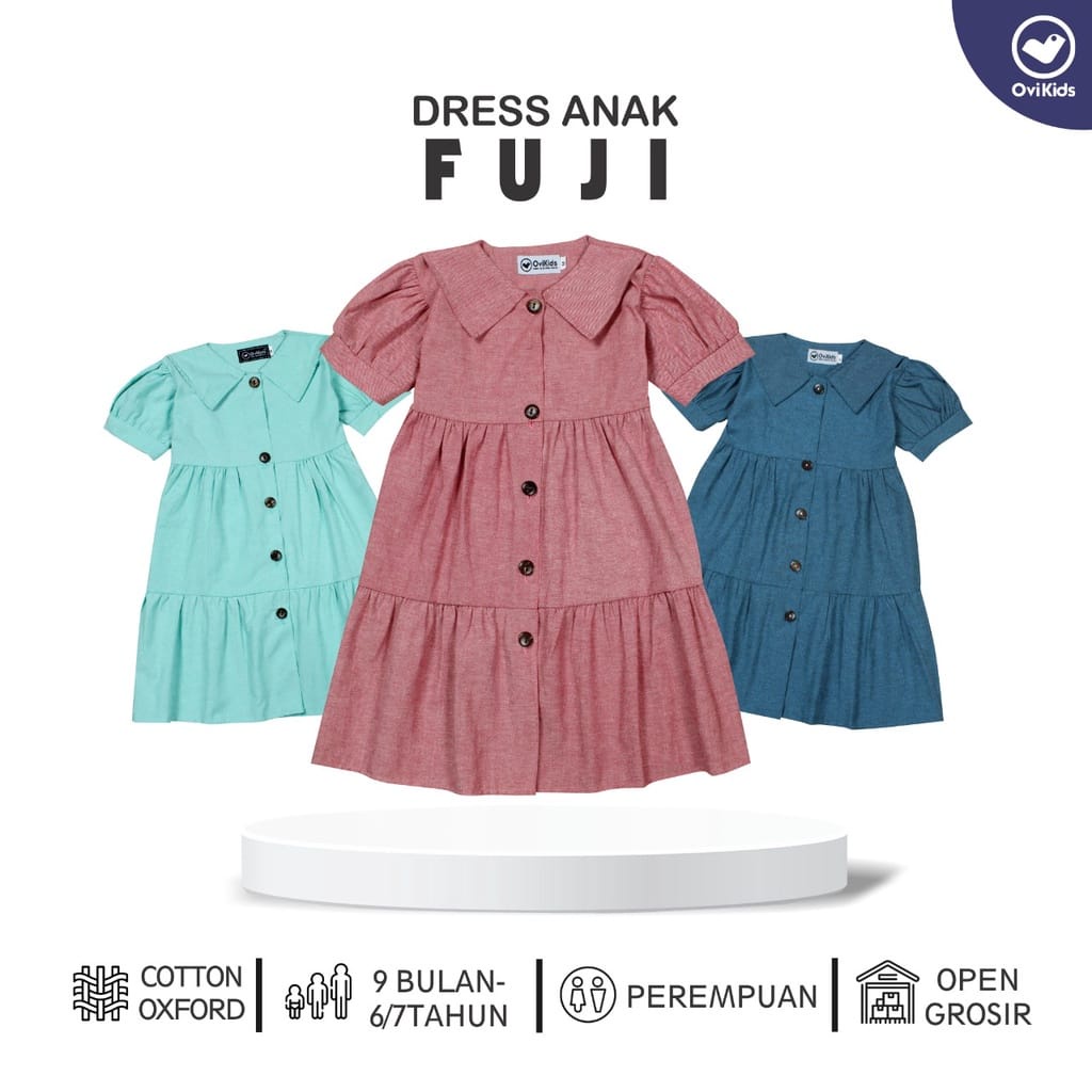 Dress FUJI Dress anak perempuan dress bayi dress anak 1-7 Tahun